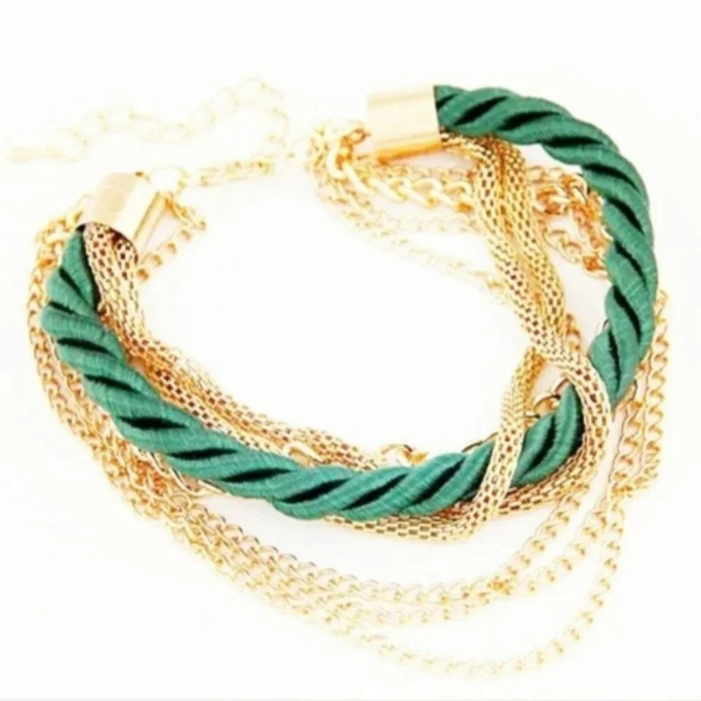 New Multi Layered Rope Chain Bracelet - Picture 1 of 2